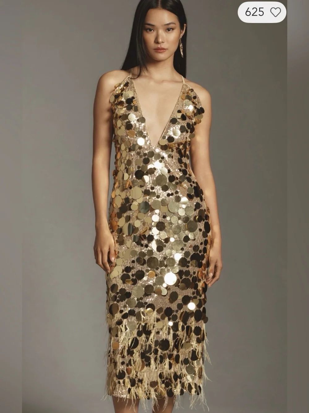 Anthropologie Walter Baker Adriana Sequin Midi Dress